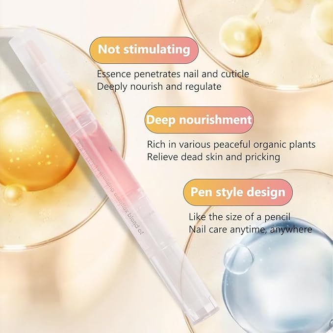 Cuticle Oils Set of 6PCS Floral Smell Cuticle Revitalize Oil, Nail Oil For Growth And Strength, Nail Strengthener - Cuticle Softener - Cuticle Remover - Cuticle Oil Pen (0.3 fl oz Bottles)