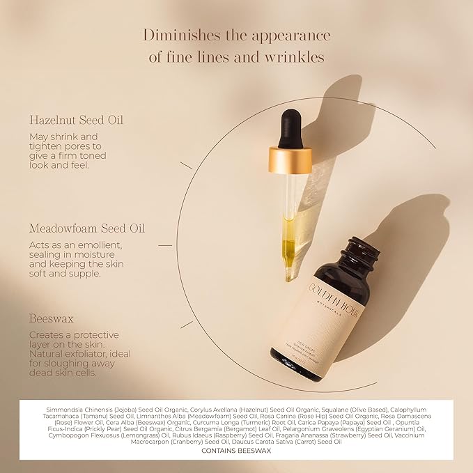 All Natural Organic Skin Care Products Made in USA, Vegan, Cruelty Free Face Oil, Moisturizing + Hydrating Facial Oil Moisturizer with Rose Hip Seed Oil, 1fl oz/30ml, Dew Drops