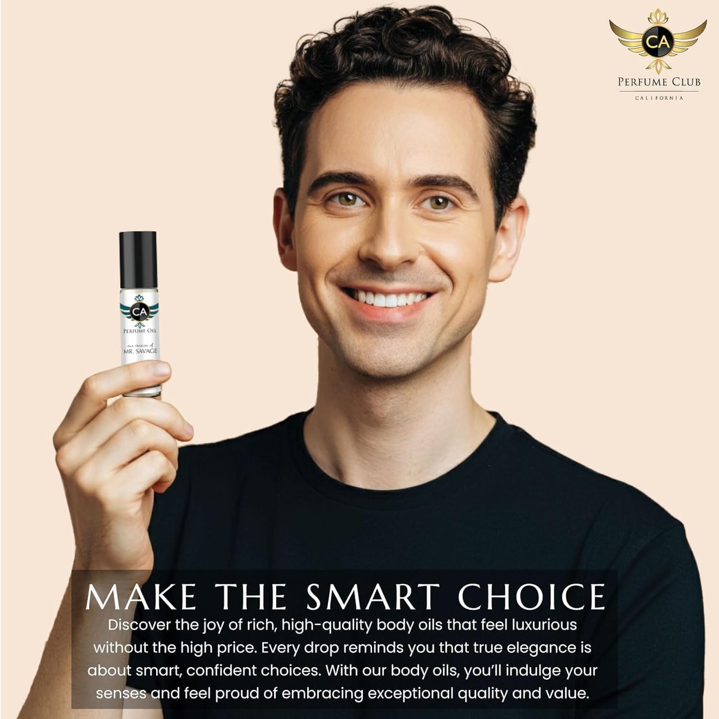 CA Perfume Impression of The One For Men Eau De Parfum Woody Spicy Scent Long Lasting Cologne for Men Travel Size TSA Ready for Day and Night Wear 0.33 Fl Oz 10ml (Pack of 2)