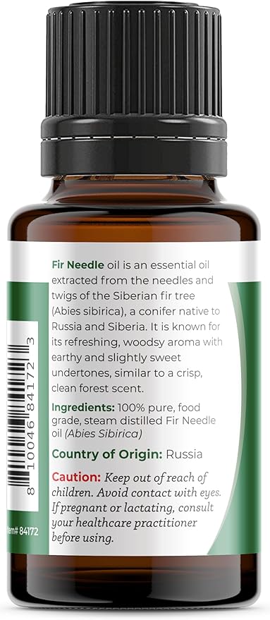 Viva Doria Fir Needle Essential Oil, 100% Pure, Natural Essential Oil, Undiluted, for Aromatherapy | Food Grade, 15 mL (0.5 Fluid Ounce)