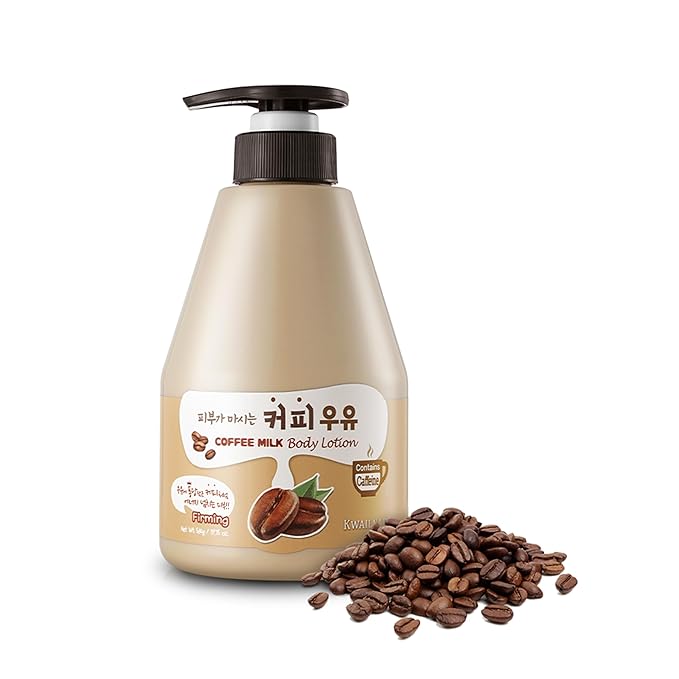 WELCOS Kwailnara Coffee Milk Body Lotion & Body Wash Set – Moisturizing & Energizing Korean Skincare Bundle with Coffee Extract, 560g / 19.75oz Each