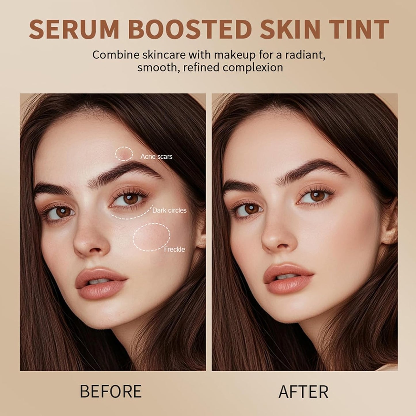 3 Pcs Beauty Balm Serum Boosted Skin Tint Foundation Stick Solid Tinted Moisturizing Serum Contour Stick for Flawless, Sheer to Medium Coverage, Radiant & Dewy Finish, Face Tinted Foundation(3# 5# 6#)