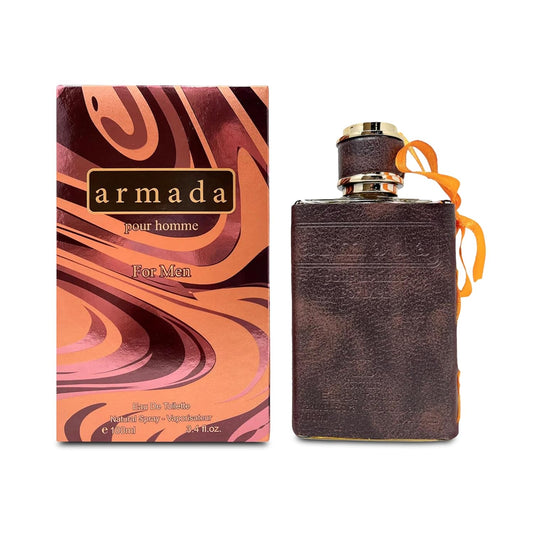 Armada Sensual Woody Fragrance for Men | Long Lasting Cologne Aromatic Scent, Eau de Parfum Natural Spray - Great Holiday Gift, 3.4 Fl Oz/100 Ml