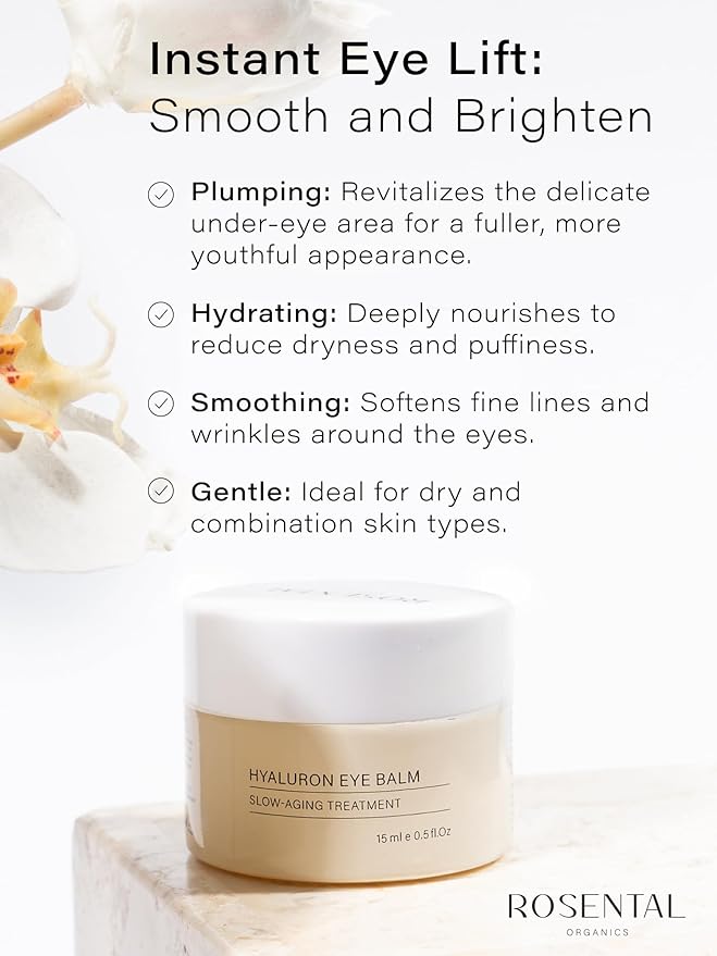 Organics Organic Eye Cream for All Skin Types, 15ml (0.5 fl. oz) (Hyaluron Eye Cream, 15ml)