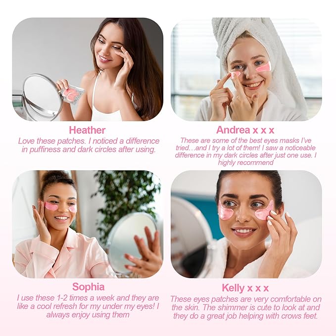 ZealSea Under Eye Patches for Puffy Eyes and Dark Circles (Collagen, 20pairs), Anti-wrinkle Patches, Eye Bags Remover for Women, Eye Masks-Pads-Gels for Spa Party Christmas Gifts, Vegan Cruelty-Free