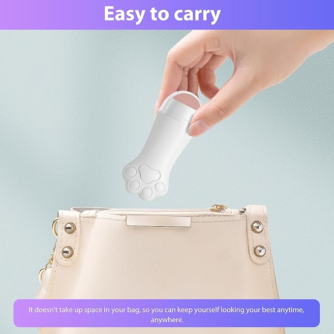 Face Roller Oily Skin Oil Absorbing Massage Tool, Natural Volcanic Stone Reusable Facial Skin Care Tool 2 Packs，Easy to Carry, Control The Oiliness of The face (White)