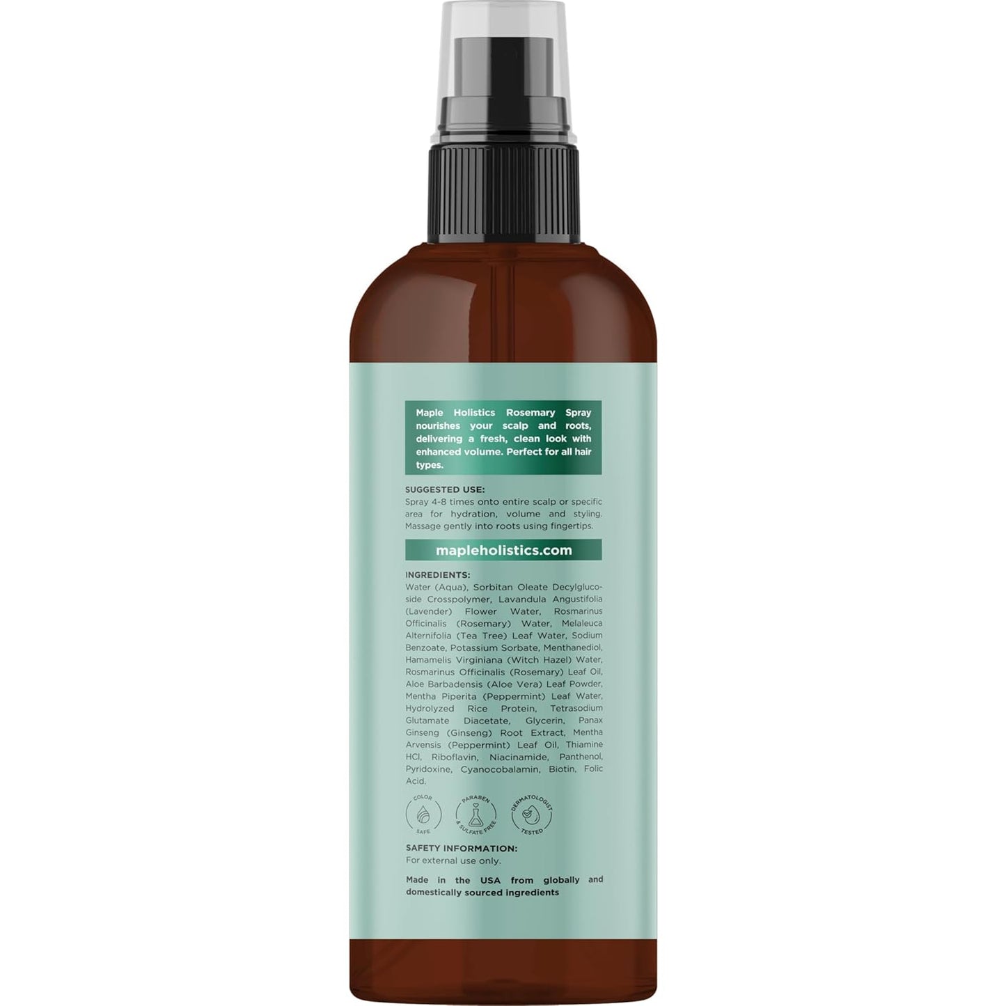 Rosemary Water Spray for Hair & Scalp - Biotin Rosemary Rice Water Spray with Nourishing B Vitamins Ginseng Extract and Peppermint Oil - Dry Hair & Scalp Treatment - Vegan & Cruelty-Free (4 Fl Oz)