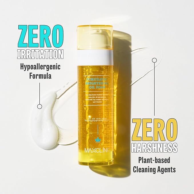 [K-Beauty] PuriteaToc Oil to Foam - All-in-One Korean Face Wash Oil Based Foaming Facial Cleanser - Deeply Hydrating & Moisturizing Makeup Deep Cleansing Oil for Dull Skin (3.88 fl oz)