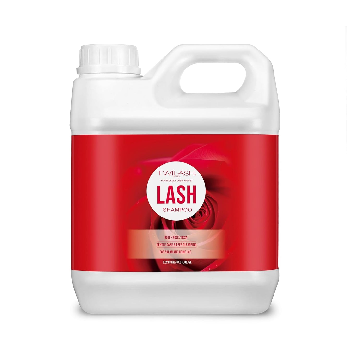 Lash Shampoo Bulk, Eyelash Cleanser for Extensions 2 Liters, Safe Makeup Remover, Non-irritating or Burning Eyelid Foaming Cleanser for Professional Salon and Home Use (Rose-2L)