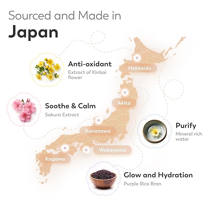 Moisturizer - Hydrating Face Cream for Dry Skin - Lightweight, Silky Texture - Collagen Boosting Peptides - Made in Japan - Wildflower Fragrance