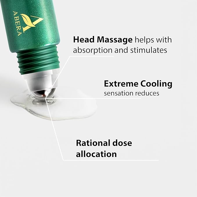 Abera Eye Roller Serum with Mint Essence for Men, Vitamin C and Peptides - Energizing Serum for Dark Circles and Puffiness, Fine Lines Serum, 0.34 fl oz (B. 2 Boxes)