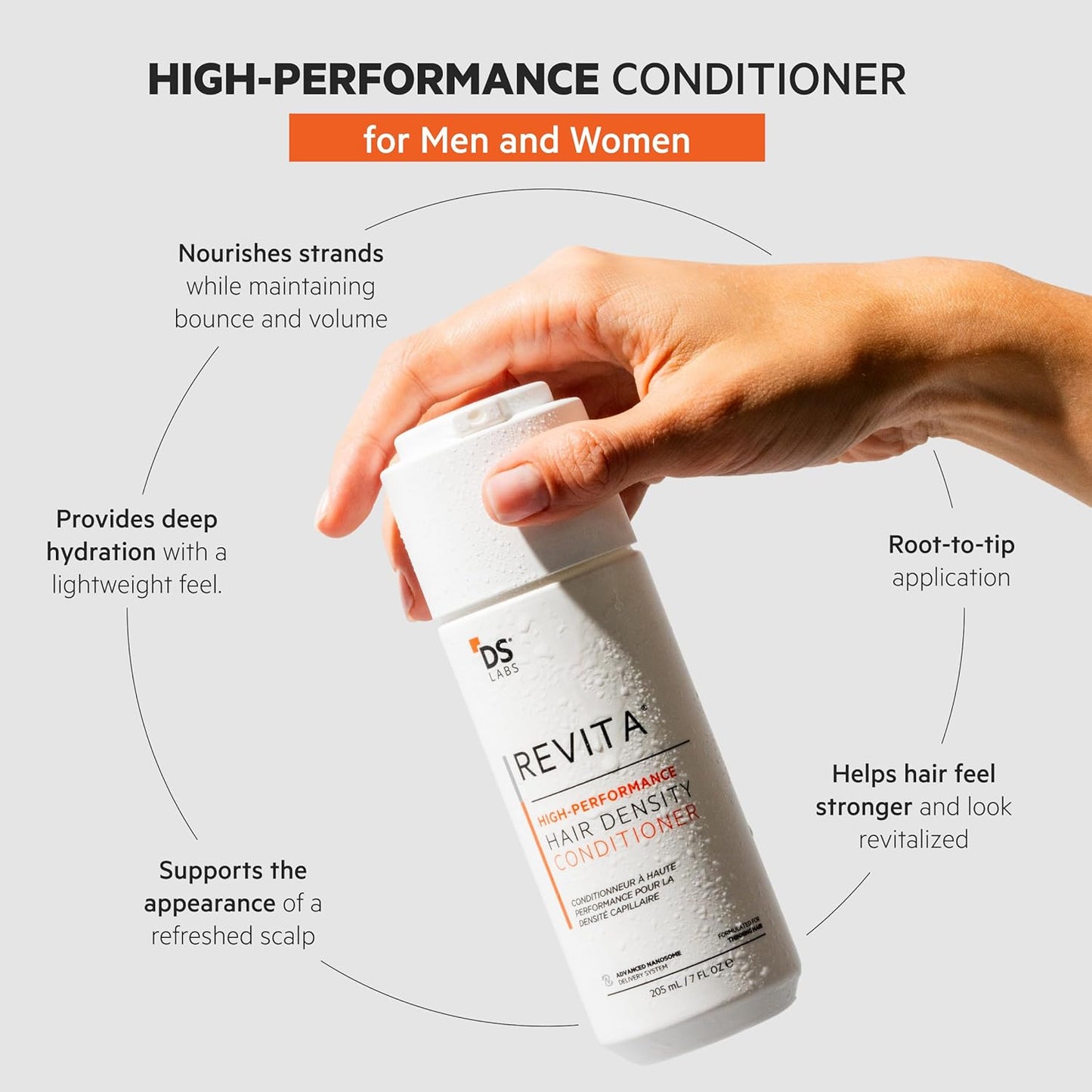DS Labs Revita Conditioner Refill Pouch, 500 mL – Scalp Refreshing Hydration for Fuller Looking, Weightless Hydration, Caffeine, Turmeric, Sulfate & Silicone Free, Color Safe, For Men & Women