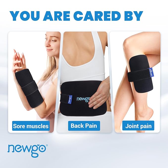 NEWGO Bundle of Gel Cold Eye Mask + Multipurpose Gel Cold Pack