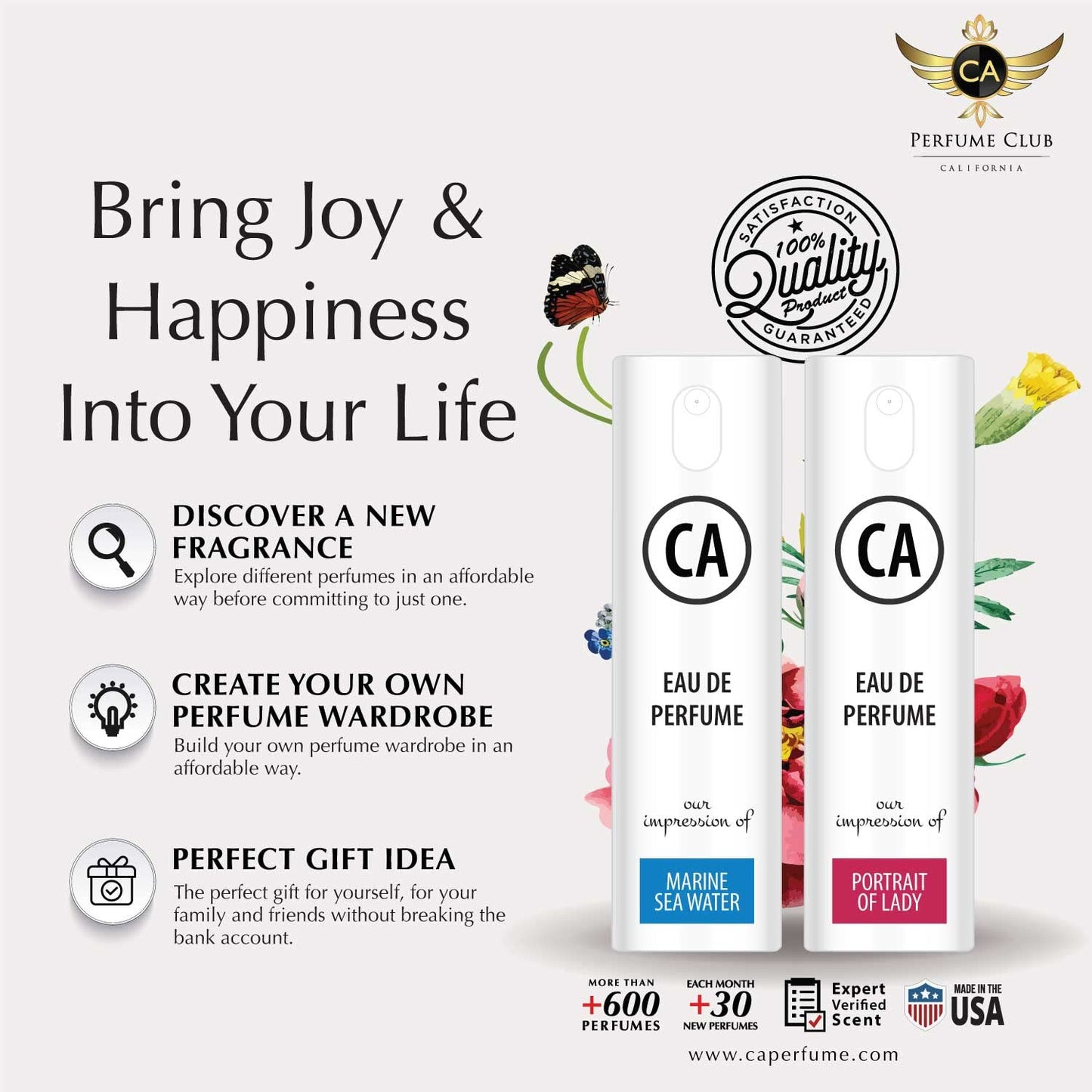 CA Perfume Impression of Atelier Rose Unisex Eau De Parfum Amber Floral Scent Long Lasting Unisex Fragrance Travel Size TSA Ready for Day and Night Wear 0.33 Fl Oz 10ml