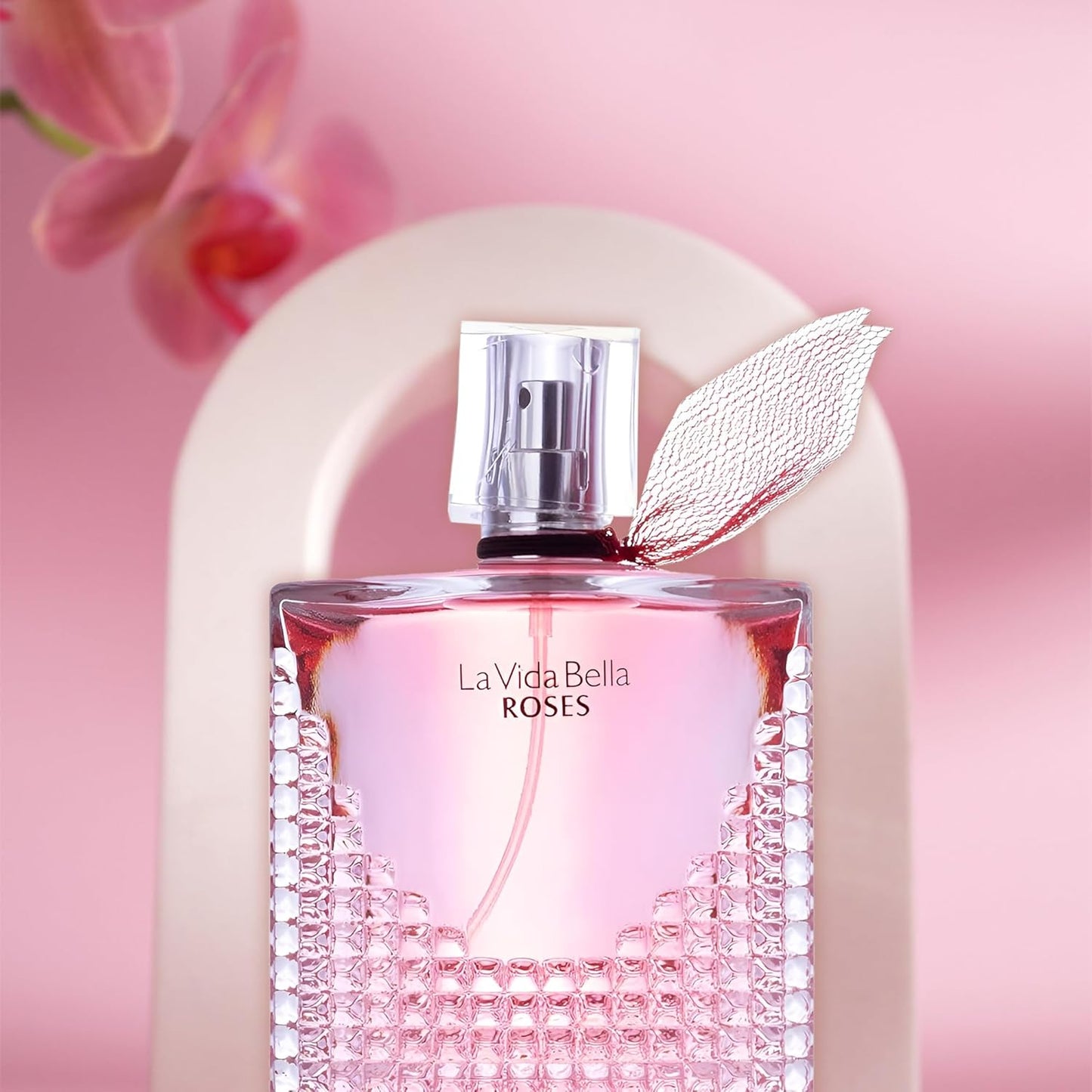 2PCS La Vida Bella Rose Perfume for Women Long Lasting Fragrance Eau de Parfum Floral & Sweet Women's Perfume Daily Used 3.4 Fluid Ounce