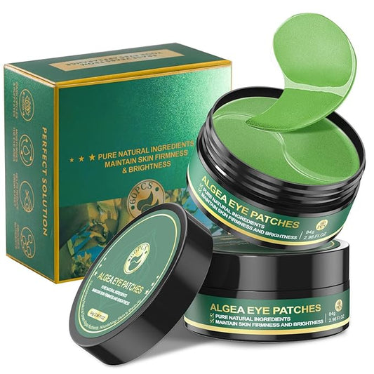 120 Pcs Chlorella Eye Patches,Collagen Under Eye Mask for Puffy Eyes & Dark Circles, Combat Fine Lines and Wrinkles,Non-Irritating Under Eye Patches