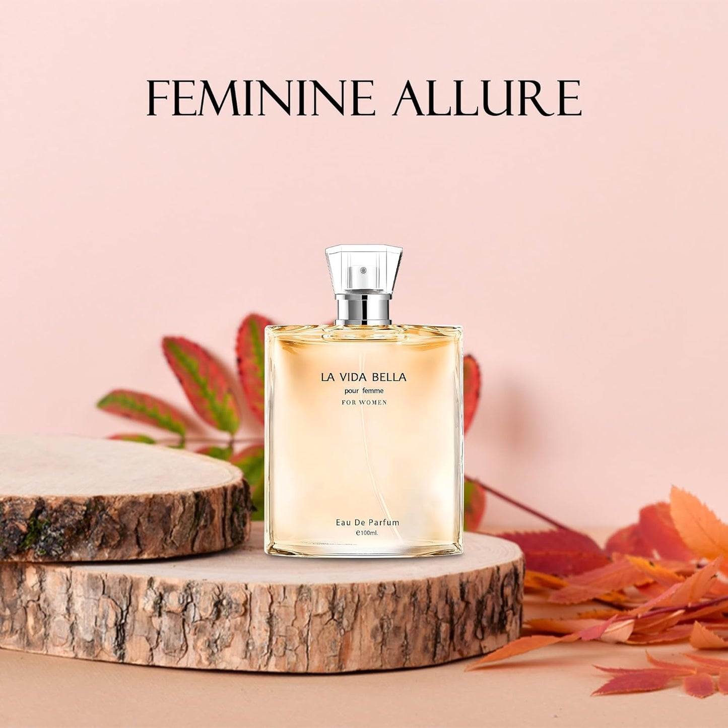 2PCS La Vida Bella Perfume for Women Long Lasting Fragrance Eau de Parfum Floral & Sweet Women's Perfume Daily Used 3.4 Fluid Ounce