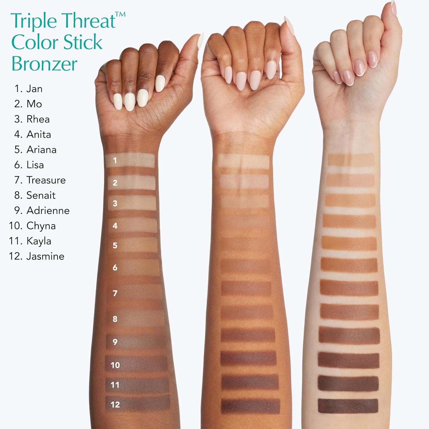 Thrive Causemetics Triple Threat Color Stick: Cream Bronzer & Contour Stick with Vitamin E, Evening Primrose Oil, Waterproof Smudge Proof Face Makeup Formula, Kayla (Deep Golden)