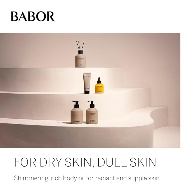 BABOR Soul & Body Shimmer Oil with Vitamin F for Supple and Smooth Skin, Fatty Acids & Plant Oils for Nourished Skin with Radiant Effect, 3.38 fl oz