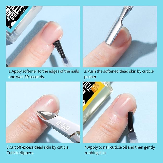 Teenitor Cuticle Care kit with Cuticle Remover and Cuticle Oil