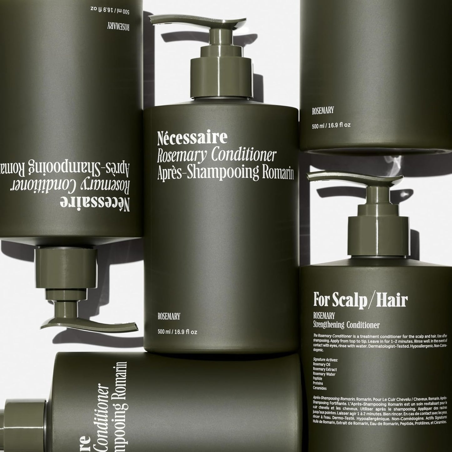 Nécessaire Rosemary Conditioner With Pump | Multi-Protein Strengthening Conditioner For Thinning Hair. For Women + Men. Good For All Hair Types/Textures. Color-Safe. 500 ml / 16.9 oz