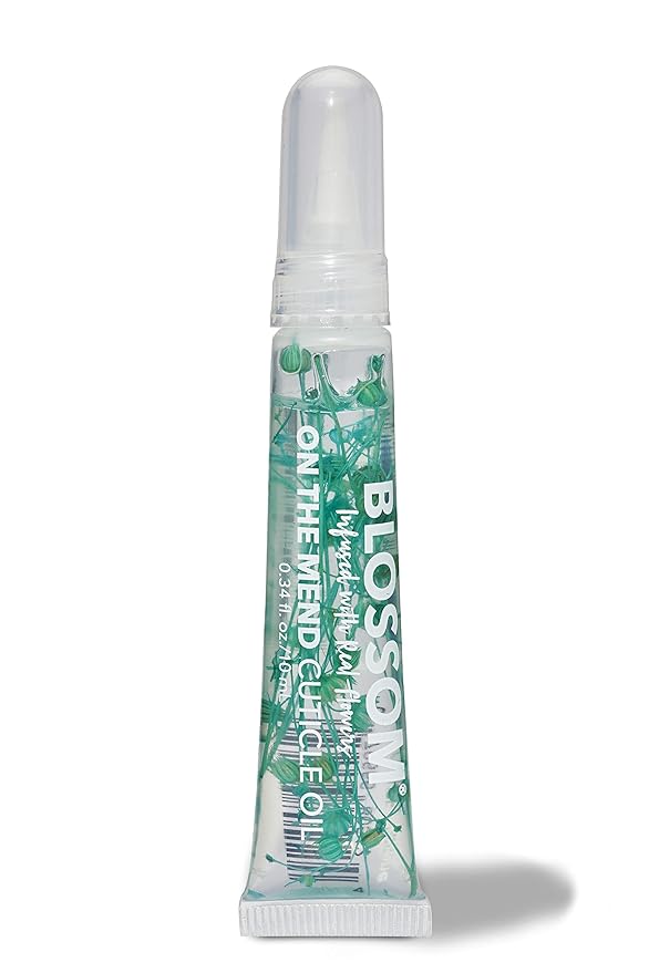 Blossom Cuticle Oil Pen for Nails, On the Mend Scented Travel Nail Oil for Growth and Strength, Infused with Real Flowers 0.34oz, Jasmine