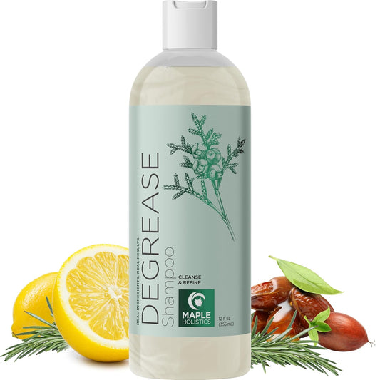 Clarifying Shampoo for Oily Hair and Scalp - Degrease Deep Cleansing Shampoo Build Up Remover with Rosemary Oil for Greasy Hair & Scalp - Vegan Color Safe Sulfate Paraben & Cruelty Free (12 Fl Oz)
