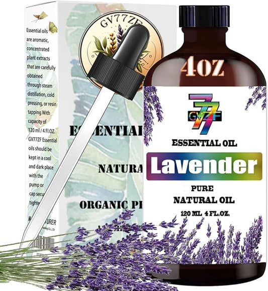 Lavender Essential Oil (4 oz) – 100% Pure Fragrance Oil for Diffusers, Humidifiers, Aromatherapy, Relaxation, Bath, Massage, Candles, Soap Making, DIY, Home Cleaning, Gifts – Gentle Floral Fragrance