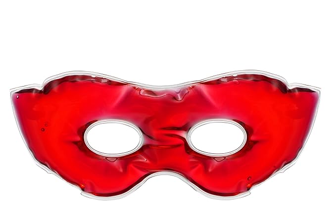 Eye See Gel Eye Mask for Puffiness and Dark Circles - Cooling Eye Masks for After Surgery and Headache/Stress Relief - Multiple Colors Available - Red