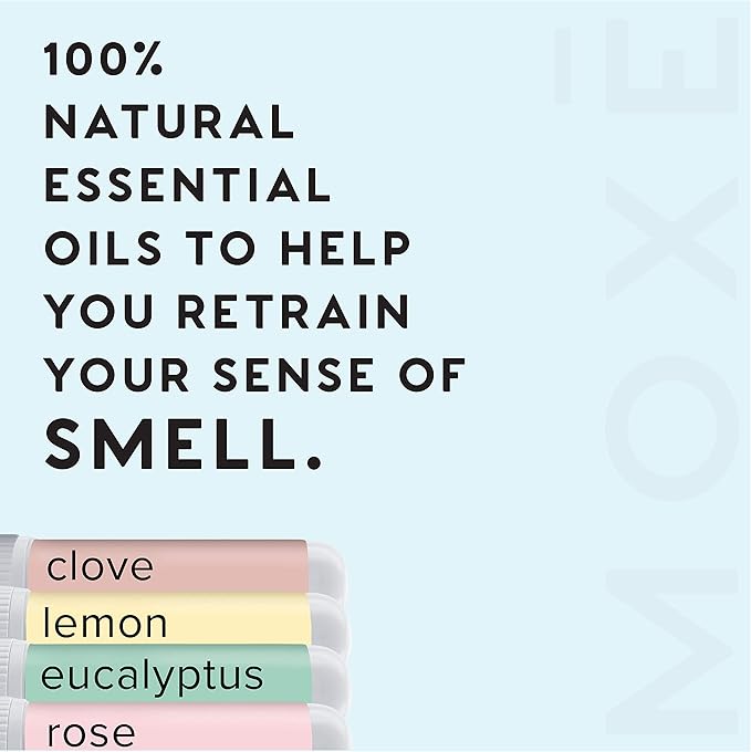 MOXĒ Smell Training Kit, Made in USA, 4 Essential Oils, Olfactory Regeneration, Helps Restore Sense of Smell, Natural Therapy for Smell Loss (Phase 1)