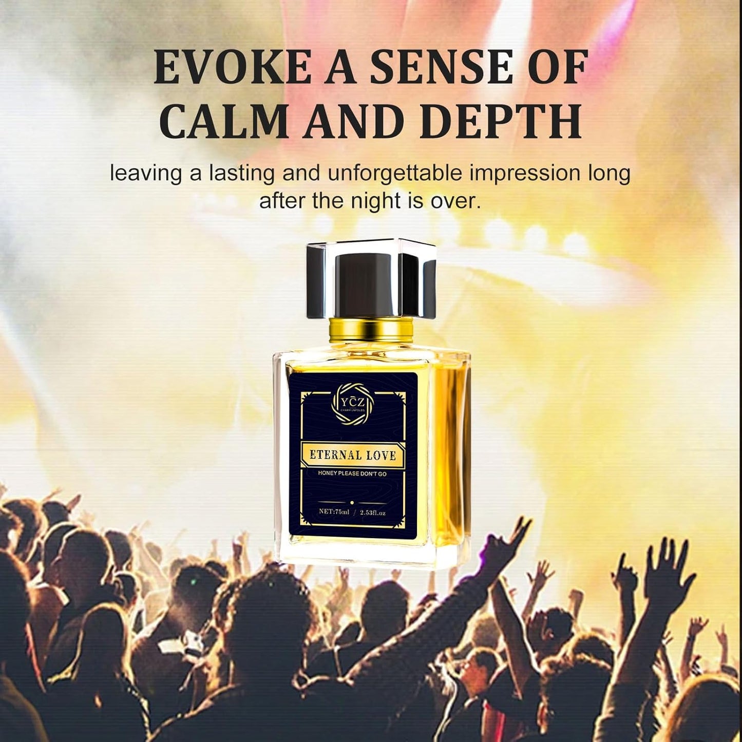 Ycz Carnival Perfume Men Eau de Parfum Spray - Spicy Wood Lasting Vanilla Fragrance-Ideal Long-Lasting Men Perfumes, Carnival Cologne For Special Occasions Daily Elegance, 2.6oz(75ml)