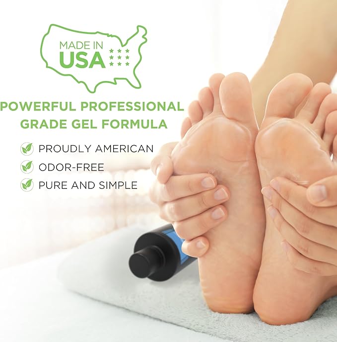 Callus Remover Gel – Professional Foot Callus Removal for Smooth Feet & Cracked Heels – Extra Strength Callus Gel with Pumice Stone – 8oz, Made in USA
