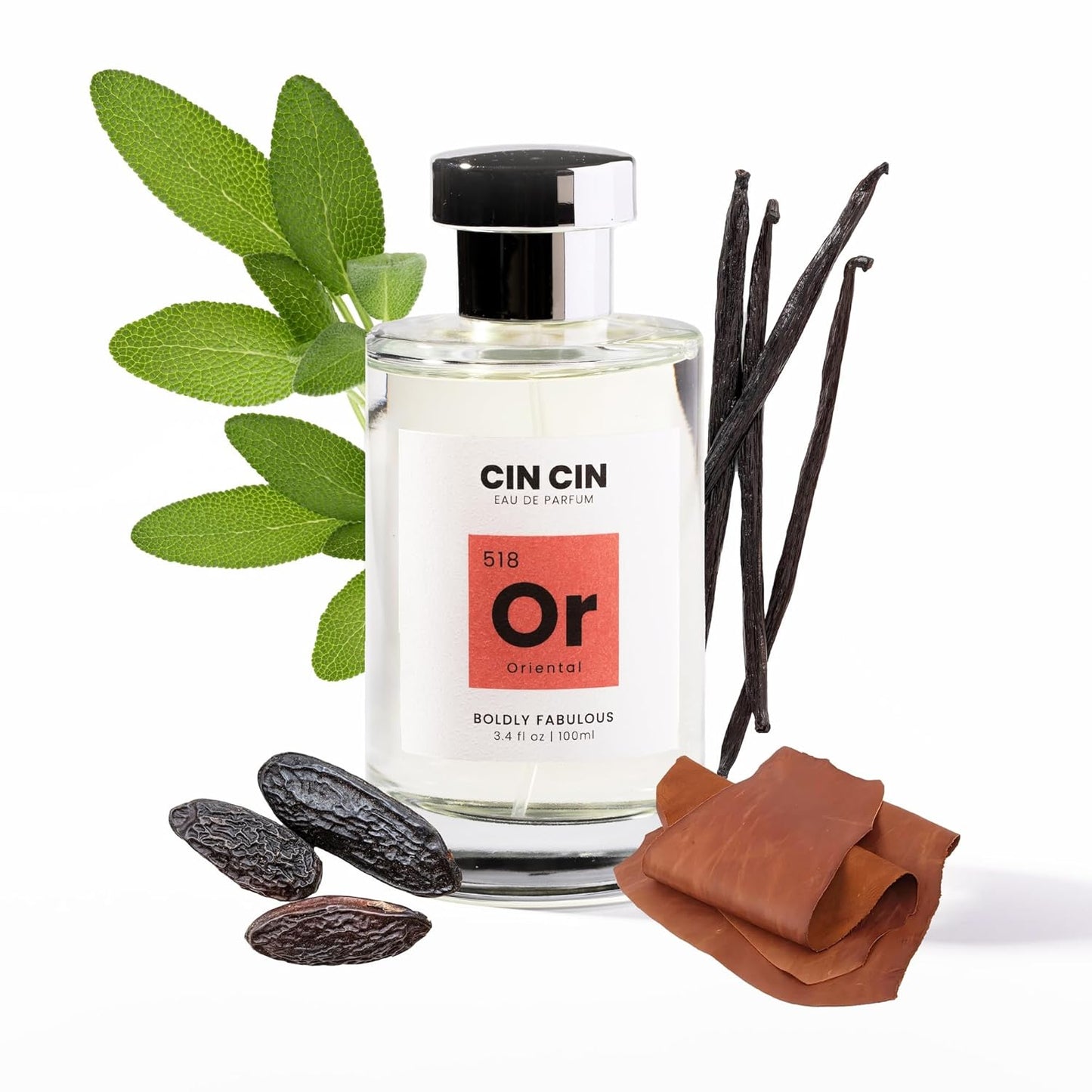 Cin Cin Boldly Fabulous - Oriental 518 EDP 100ml Inspired by TF F*ing Fabulous - Oriental Leather Perfume for Women and Men - Long Lasting Blend of Sage, Leather, Tonka Bean, & Vanilla Eau de Parfum