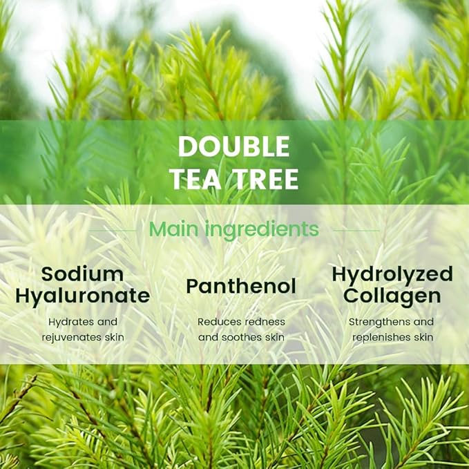 Tea Tree Face Masks Skincare,Nourish,Deep Moisturizing,Atural Skin Care Spa Face Mask,Hydrating Smoothing Face Masks for Women Men,for All Skin Types 6 Pack