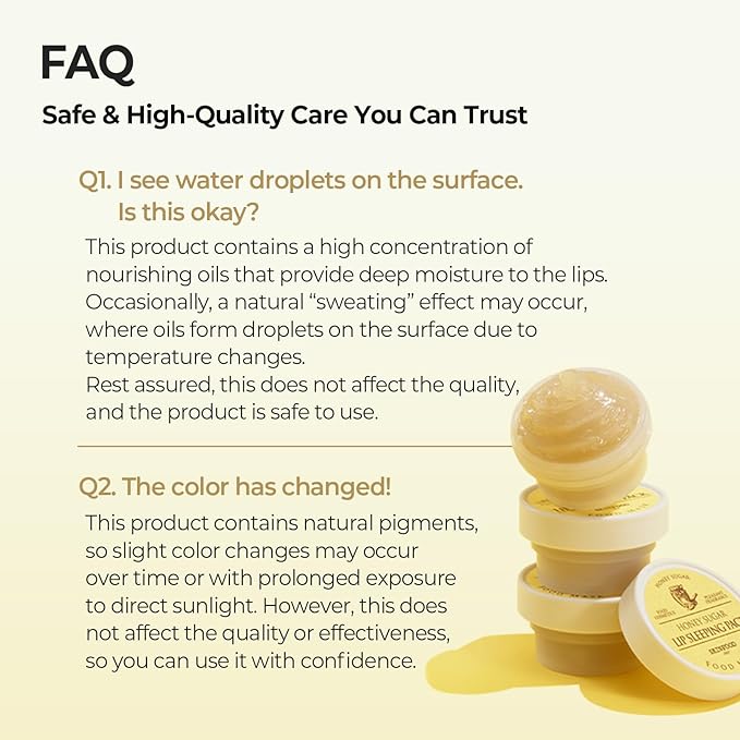 SKINFOOD Honey Sugar Lip Sleeping Mask, Lip Mask for Overnight, Korean Lip Care Product for Severely Chapped Lips, Hydrating Lip Butter for Dry Lips, Manuka Honey Lip Balm (0.71 fl. oz.)