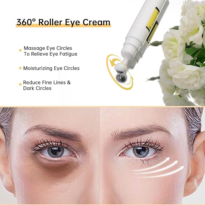Snail Peptide Eye Cream For Moisturizing, 17 ML Snail Mucin Under Eye Cream With Niacinamide, Hyaluronic Acid For Dark Circles, Puffiness and Fine Lines.