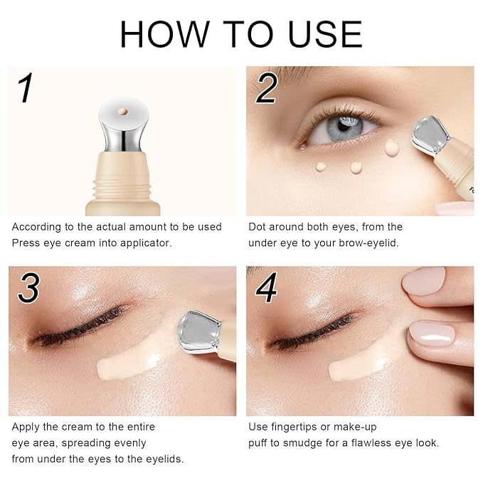 Scarman Mineral Eye Cream, 3-in-1 Anti-Aging Eye Cream, SPF 35, Wrinkle Care, Filter Phone Skin-Damaging Blue Light for Dark Circle and Fine Lines, 15ML(#02 Medium)