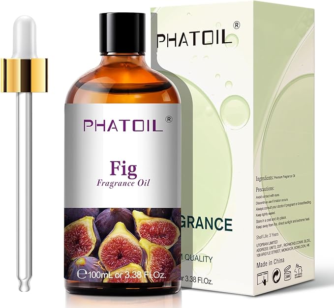 3.38FL.OZ Fig Fragrance Oils for Aromatherapy, Essential Oils for Diffusers for Home, Perfect for Diffuser, Yoga, Skin Care, DIY Candle and Soap Making - 100ml