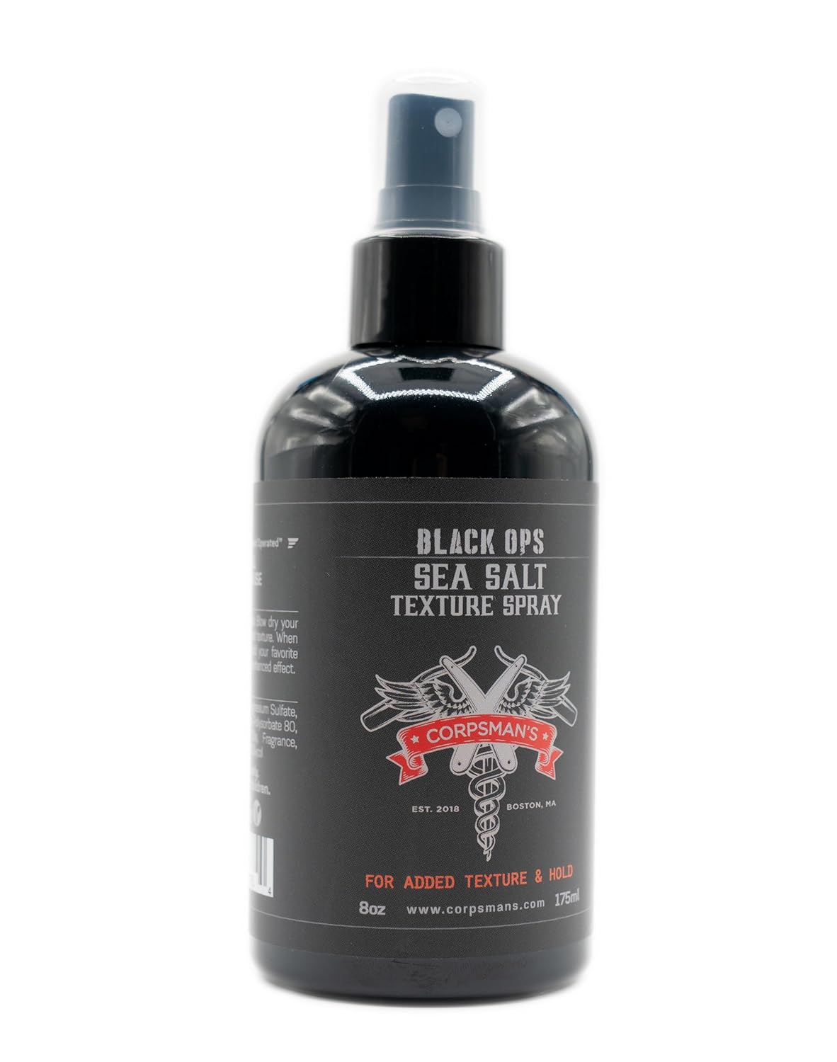 Corpsman's BLACK OPS SEA SALT TEXTURE SPRAY | Medium Hold | Matte Finish | 8 ounces