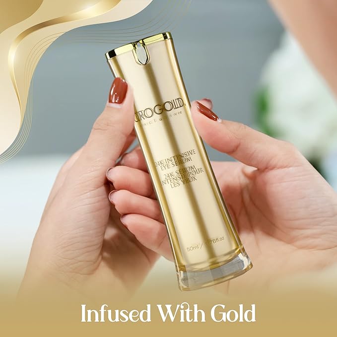 OROGOLD 24K Intensive Eye Serum - Under Eye Serum for Dark Circles, Puffiness - 1.76 Fl Oz