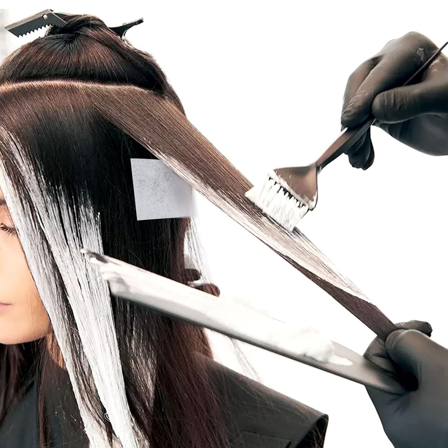 100pcs Perm Paper for Hair, Heat-Resistant End Tissue for Hair Perm, Disposable Curling Paper for Salon Shop- White