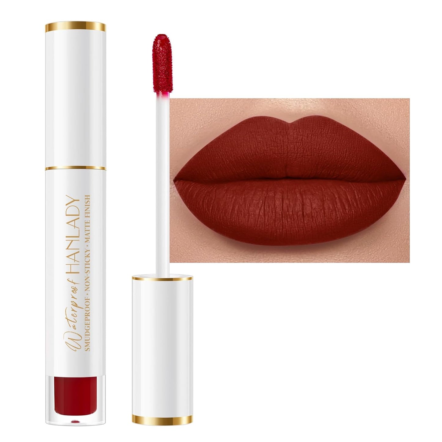 Dark Red Lipstick Long Lasting Lipsticks for Women Pigmented Smudgeproof Transferproof Vegan Cruelty Free Lip Color, A12 Forever