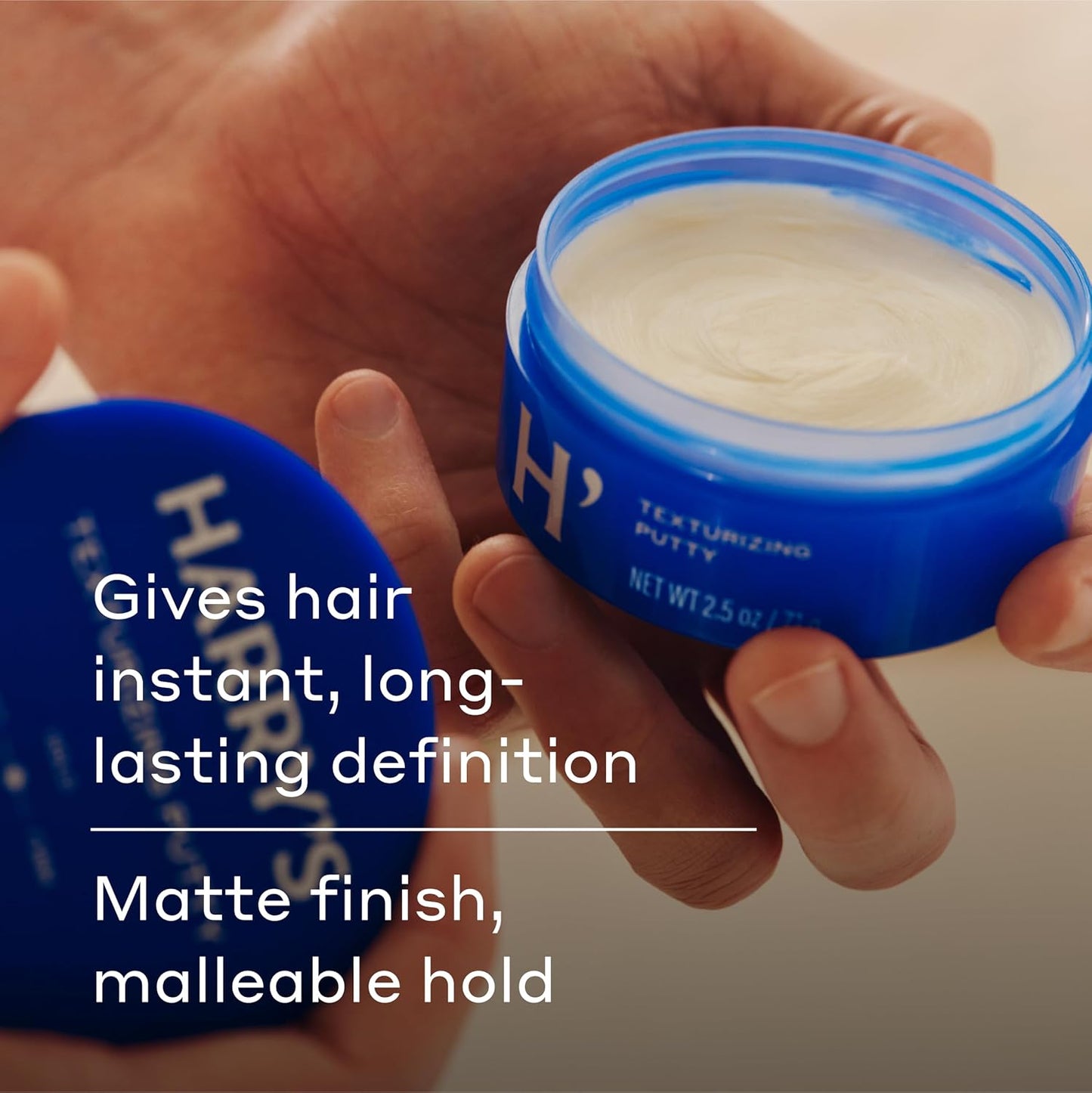 Harry's Texturizing Hair Putty for Men with Malleable Hold with Matte Finish - 2.5 oz - No Parabens or Sulfates - PACKAGING MAY VARY