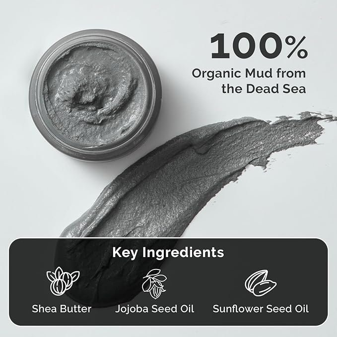 RBW Dead Sea Mud Mask for Face and Body - Natural Facial Treatment for Deep Cleansing, Detoxifying, and Hydration - Organic Ingredients for Glowing, Radiant Skin - Spa-Quality Beauty Care
