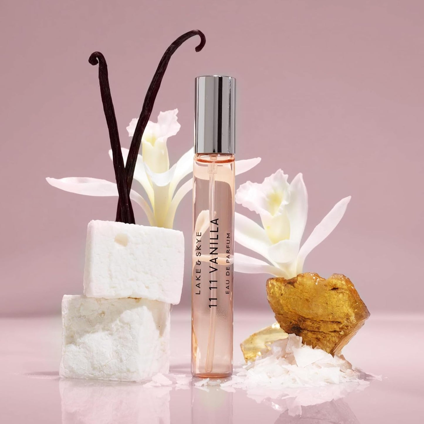 Lake & Skye 11 11 Vanilla Eau de Parfum Purse Spray 15mL, Musk Perfume, Sea Salt, Star Apple, Vanilla Créme, Vegan