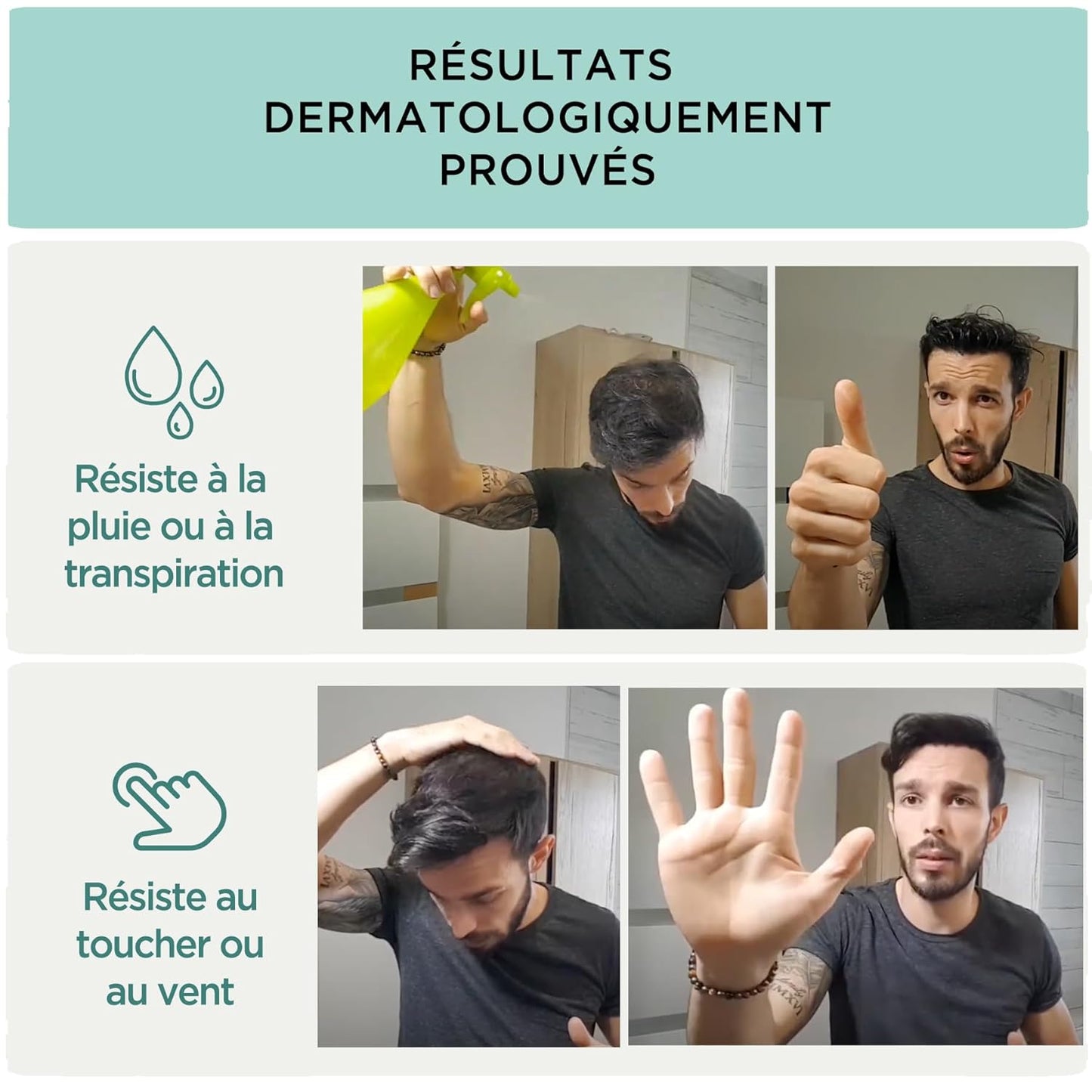 Hair fibers (25g) for thinning hair - Hair Thickening - Instant Full Hair, 100% Natural - Premium french formula - for Women & Men - Hair Powder (Auburn)