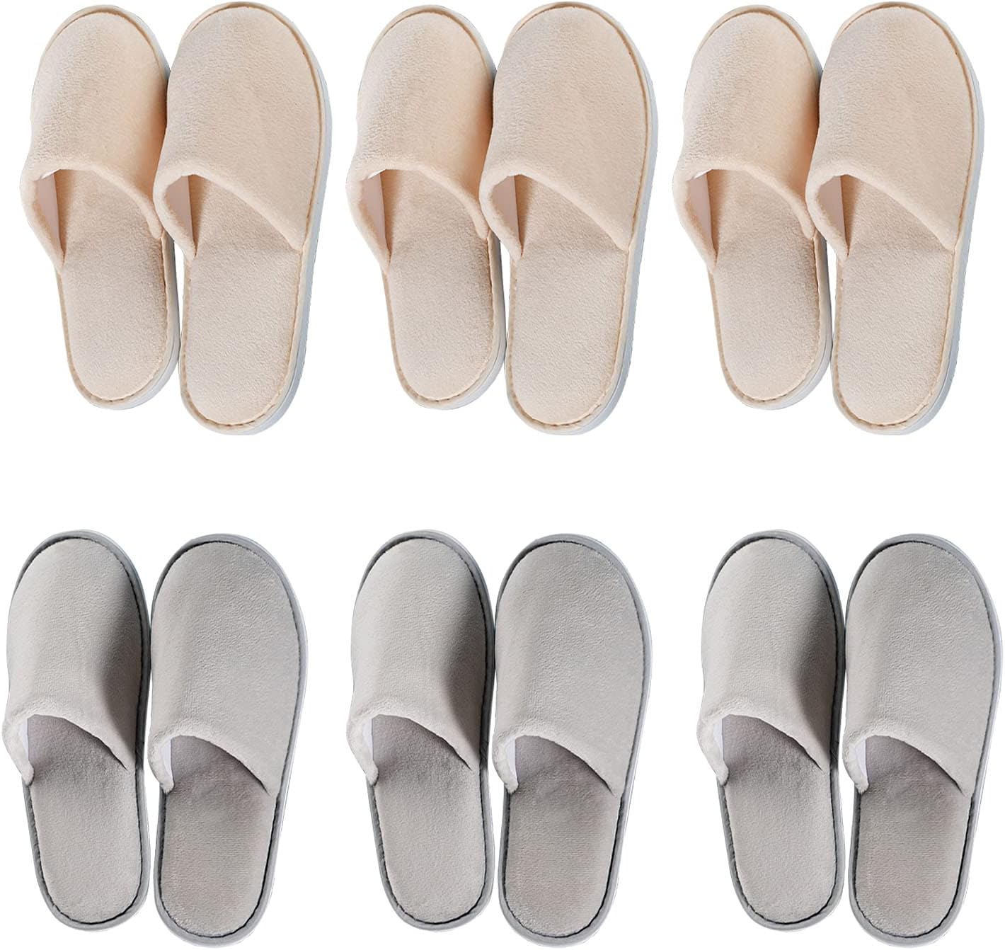 6-10 Pairs Spa Slippers, Non Slip Disposable Slippers For Guest, Washable Reusable, Which Can Be Used As Women Men, House, Indoor, Bathroom, Bedroom, Hotel, Bride Slippers