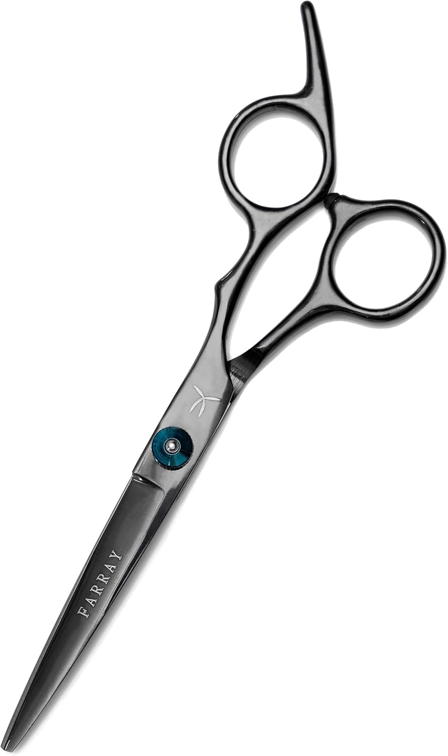 FARRAY 6.5" Professional Hair Cutting Scissors - Japanese Stainless Steel Barber Shears for Salon, Home, All Ages - Ergonomic Handle & Sharp Blades (Black)