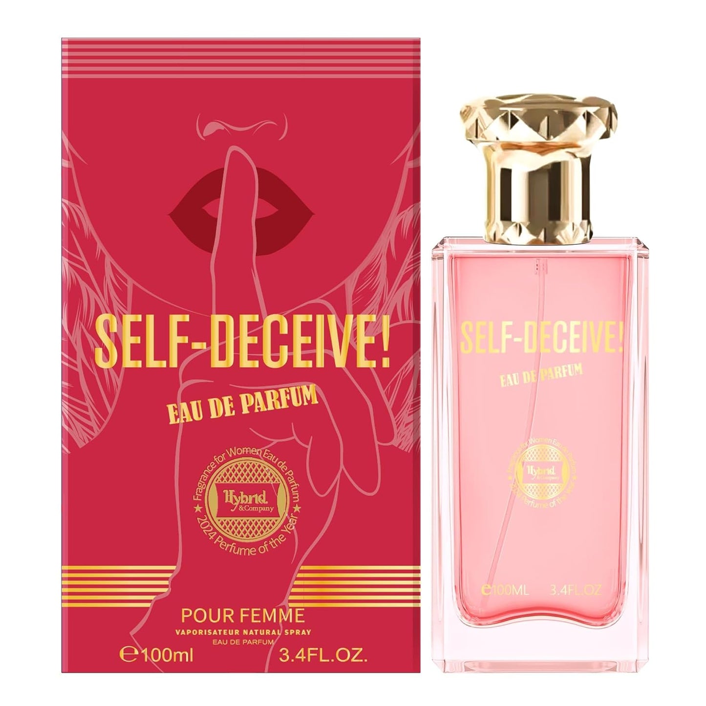 Hybrid & Company Women Self Deceive Pour Femme Eau De Parfum Vaporisateur Natural Spray 3.4 Fl Oz