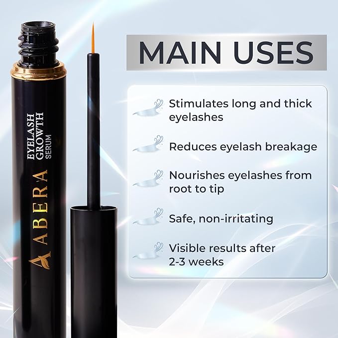 Abera Misan Eyelash Growth Serum (Upgrade Version) - Natural Lash Booster and Lash Enhancer, Regenerating and Nourishing Lashes Longer and Thicker (C. Set of 3)